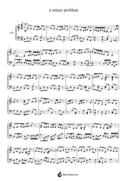 a minor problem Sheet Music by Jekim David-Arr.Dobwis