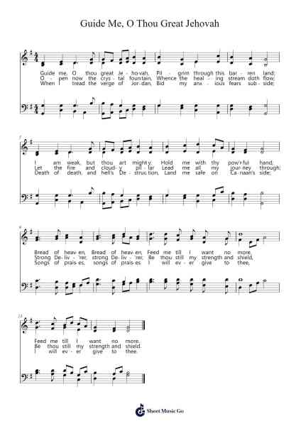 Guide Me, O Thou Great Jehovah Sheet Music by John Hughes-Arr.Derlian Sumeo