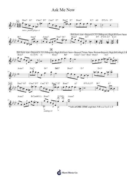 Ask Me Now Sheet Music by Thelonious Monk-Arr.Xefunk Huttrick