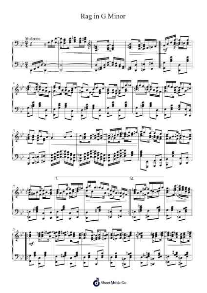 Rag in G Minor Sheet Music by Jan Dybicz-Arr.Blanes Poyale