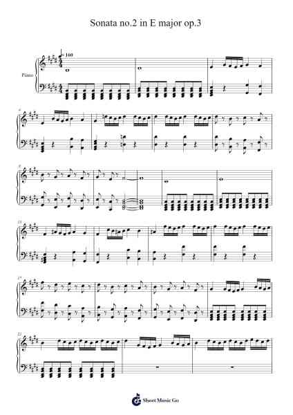 Sonata no.2 in E major op.3 Sheet Music by Faulkgreve Jesriah-Arr.Polwer Sharpger