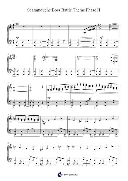 Scaramouche Boss Battle Theme Phase II Sheet Music by HOYO-MiX-Arr.Nypkins Shakeats