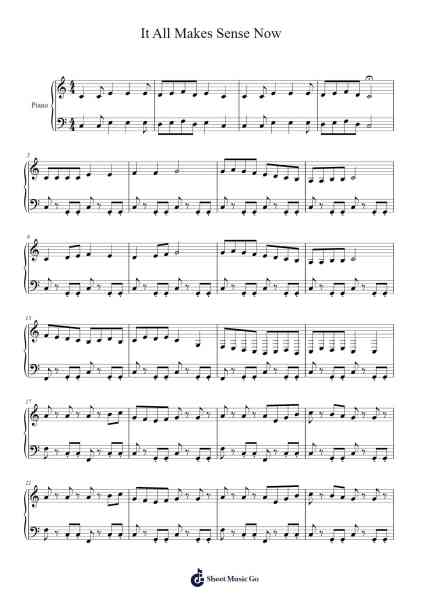 It All Makes Sense Now Sheet Music by Kelthea-Arr.Sonfy Strasie