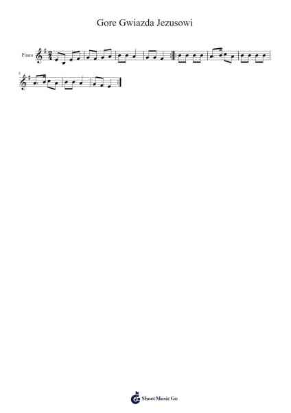 Gore Gwiazda Jezusowi Ноты для фортепиано от -Arr.Ruthneil Rulan