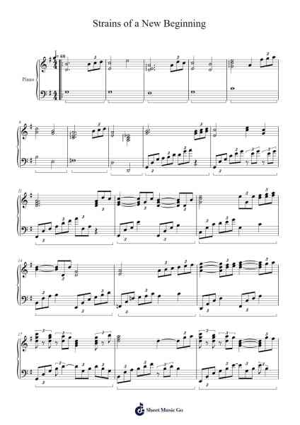Strains of a New Beginning Sheet Music by Shota Kageyama-Arr.Stowemon