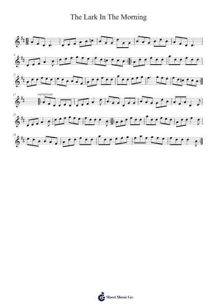 The Lark In The Morning Sheet Music by Notesta-Arr.Lowell