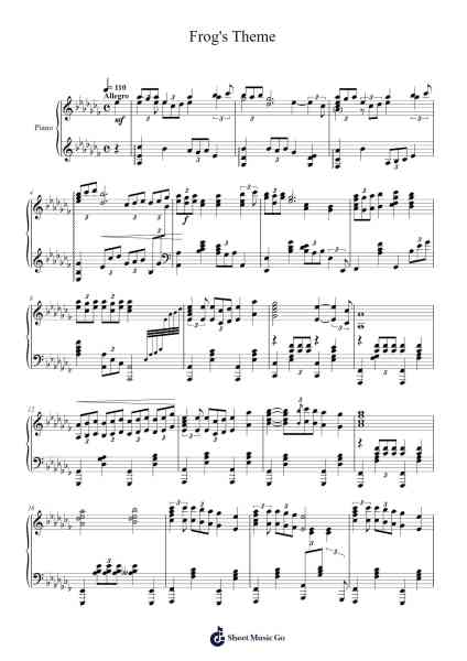 Frog's Theme Sheet Music by Yasunori Mitsuda-Arr.Pulborg Ridean