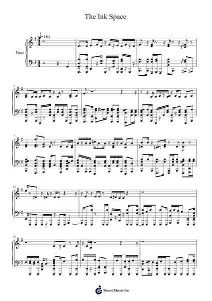 The Ink Space Sheet Music by Gribbly-Arr.Reywood