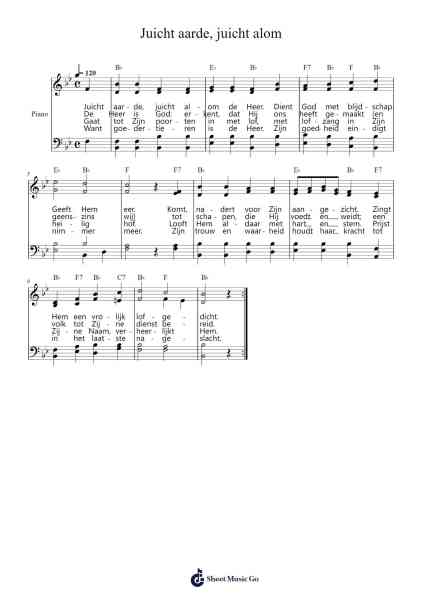 Juicht aarde, juicht alom Sheet Music by -Arr.Blansid Pashaw