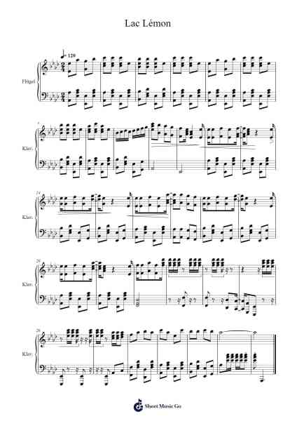 Lac Lémon Sheet Music by Micha Küng-Arr.Hewgy Fowearl