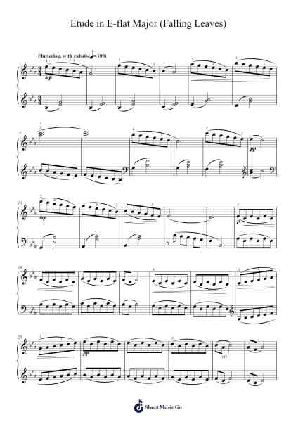 Etude in E-flat Major (Falling Leaves) 楽譜 by Phillip Keveren-Arr.Leolop Faypys