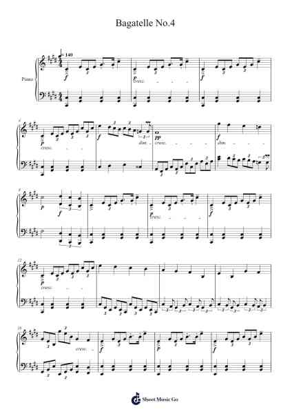 Für Elise Sheet Music by Wyatt McDowell-Arr.Eipsridge Zangphne