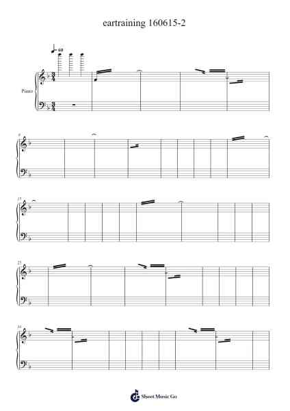 eartraining 160615-2 Sheet Music by rosanase23-Arr.Davexy Tykins