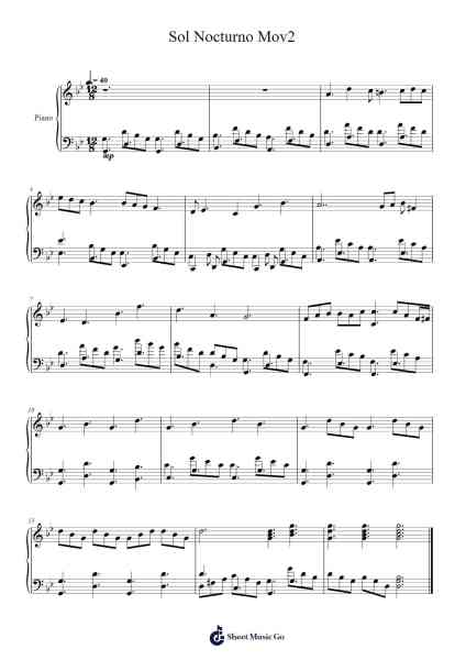 Sol Nocturno Mov2 Sheet Music by VicenteMontero-Arr.Hoywoolf Lindses