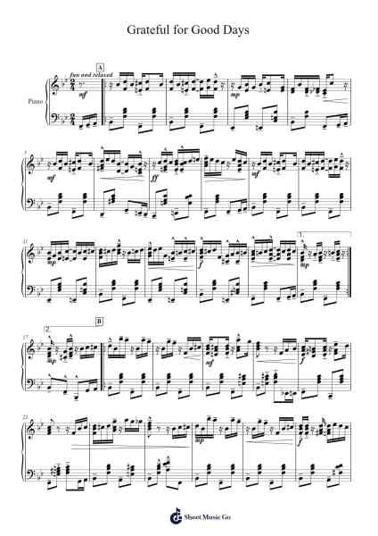 Grateful for Good Days Sheet Music by Faithedunn-Arr.Evejob