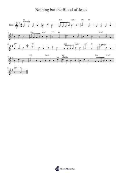 Nothing but the Blood of Jesus Sheet Music by Robert Lowry-Arr.Hartclife Joudrea