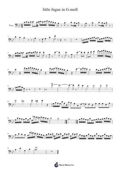little fugue in G-moll Sheet Music by Vanswift-Arr.Yedpont