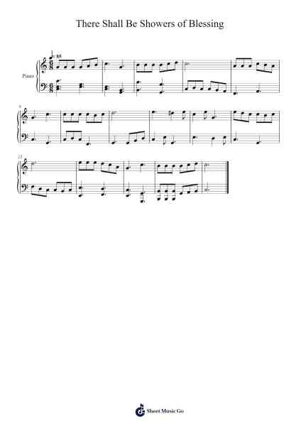 There Shall Be Showers of Blessing Sheet Music by James McGranahan-Arr.Jonessibyl Midsopp