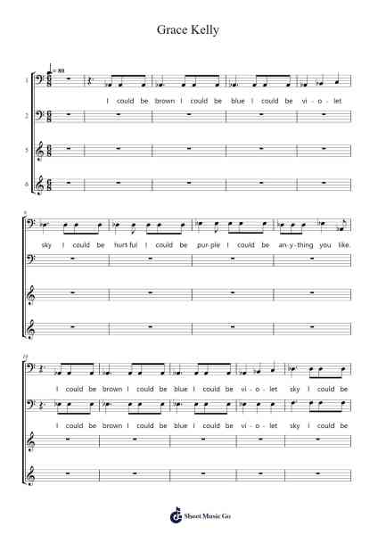 Grace Kelly Sheet Music by Gusthavo Oliveira-Arr.Molsham