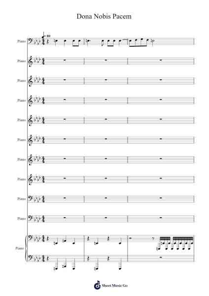 Dona Nobis Pacem Sheet Music by -Arr.Goldtim