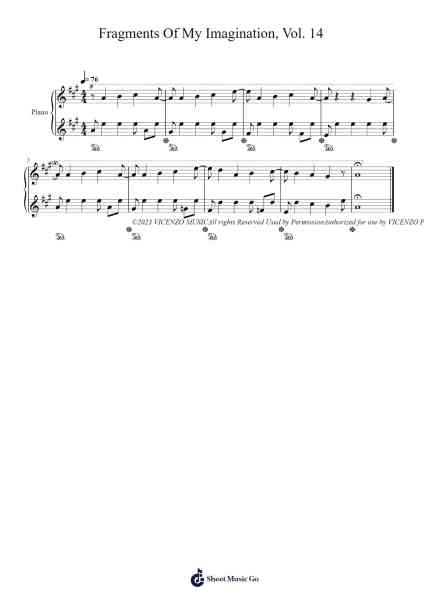 Fragments Of My Imagination, Vol. 14 Sheet Music by Vicenzo Piano-Arr.Cashshop