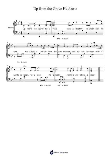 Up from the Grave He Arose Sheet Music by Joyce Goutbeck-Arr.Sidyoung Louieps
