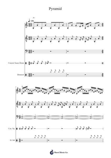 Pyramid Sheet Music by Michiya Hirasawa/Akira Inoue/T. Nozaki/Y. Kameoka-Arr.Dawnvia