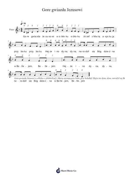 Gore gwiazda Jezusowi Sheet Music oleh Pati ;)-Arr.Bardthea Faylotte
