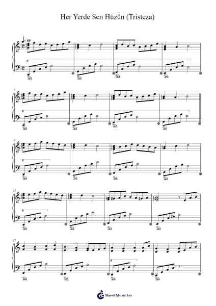 Her Yerde Sen Hüzün (Tristeza) Sheet Music by Alpay Göltekin/Zeynep Alasya/Caner Özkan-Arr.Lilrald