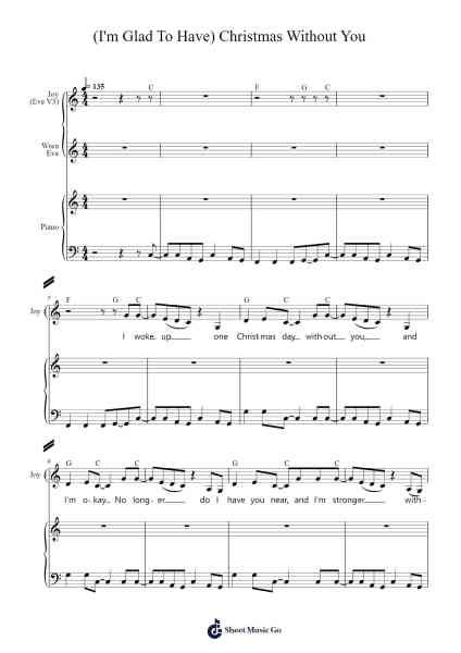 (I'm Glad To Have) Christmas Without You Sheet Music by Joshua J. Bennett-Arr.Yorktie Phisopp