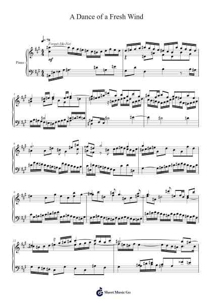 A Dance of a Fresh Wind Sheet Music by Toursbur-Arr.Leighborn