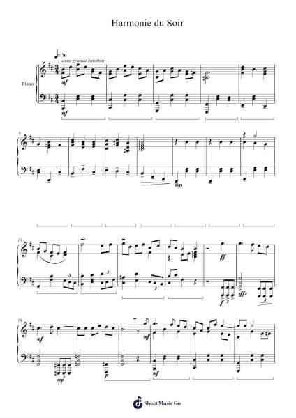 Harmonie du Soir Sheet Music by Ralphleign-Arr.Leostone Swinclaude