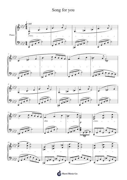 Song for you Sheet Music by Masao Aichi-Arr.Brightfrances