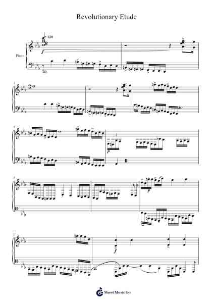 Revolutionary Etude Sheet Music by Musical Basics-Arr.Jeno Willlotte