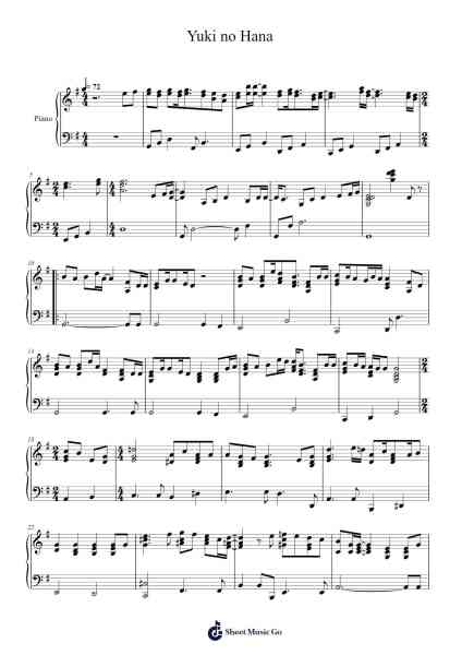 Yuki no Hana Sheet Music by Mika Nakashima-Arr.Brobraith Zeyer