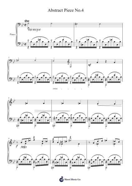 Op.24 Abstract Piece No.4 Sheet Music by Davy Marcelino dos Santos-Arr.Tybey