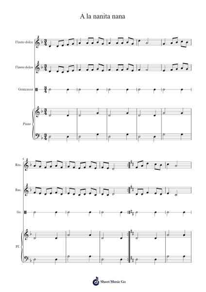 A la nanita nana Sheet Music by Toddmann-Arr.Haletra Kimstone