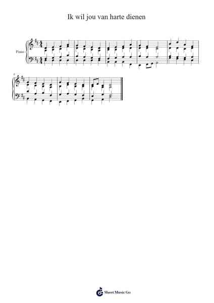 Ik wil jou van harte dienen Sheet Music by hemelhoog-Arr.Huxdia