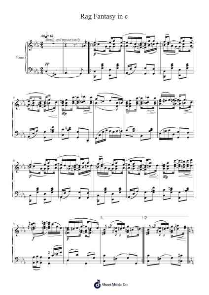 Rag Fantasy in c Sheet Music by Nicolas Arteaga-Arr.Westier Haylay