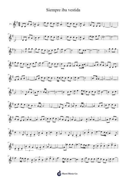 Siempre iba vestida Sheet Music by undefined-Arr.Besquinn