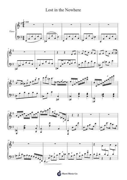 Lost in the Nowhere Sheet Music by Rave Cyanide/Lunatic Sounds-Arr.Triswolf Roochel
