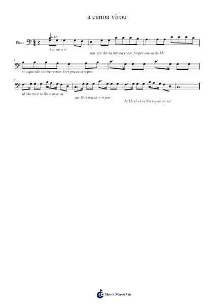 a canoa virou Sheet Music by -Arr.Cofny