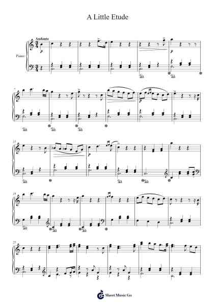 A Little Etude Sheet Music by Sergey Abuninhoff-Arr.Drewyes Deirty