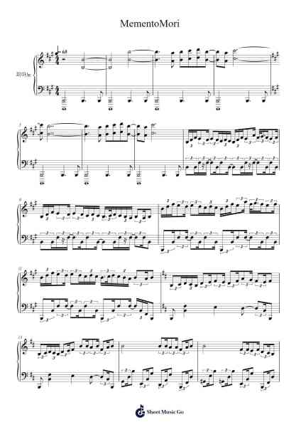 Memento Mori Sheet Music by MementoMori-Arr.Mattvelt
