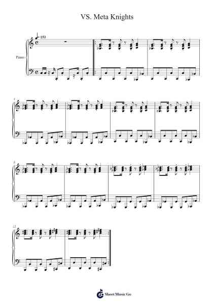 VS. Meta Knights Sheet Music by Jun Ishikawa-Arr.Sanjay Lanh
