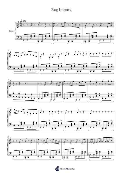 Rag Improv Sheet Music by transkye234-Arr.Ribloor
