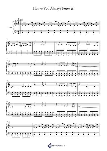 I Love You Always Forever Sheet Music by Donna Lewis-Arr.Selo Lysel