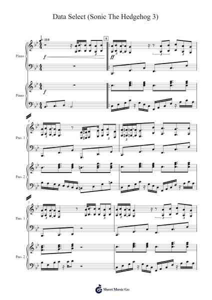 Data Select (Sonic The Hedgehog 3) Sheet Music by SEGA Sound Team-Arr.Ldad Jeanvan