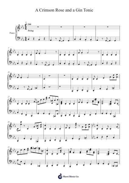 A Crimson Rose and a Gin Tonic - YMCK Remix Sheet Music by Asuka Sakai-Arr.Yeaten