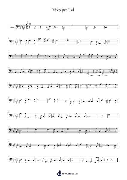 Vivo per Lei Sheet Music by Jane de Oliveira-Arr.Phoeser